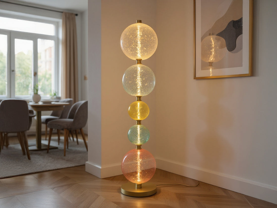 Glass Gobe Floor Lamp