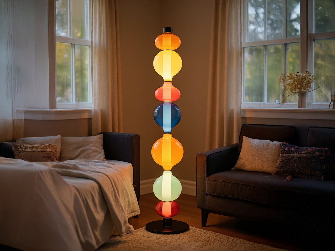 Glass Floor Lamp Unique Tall Standing Lamp