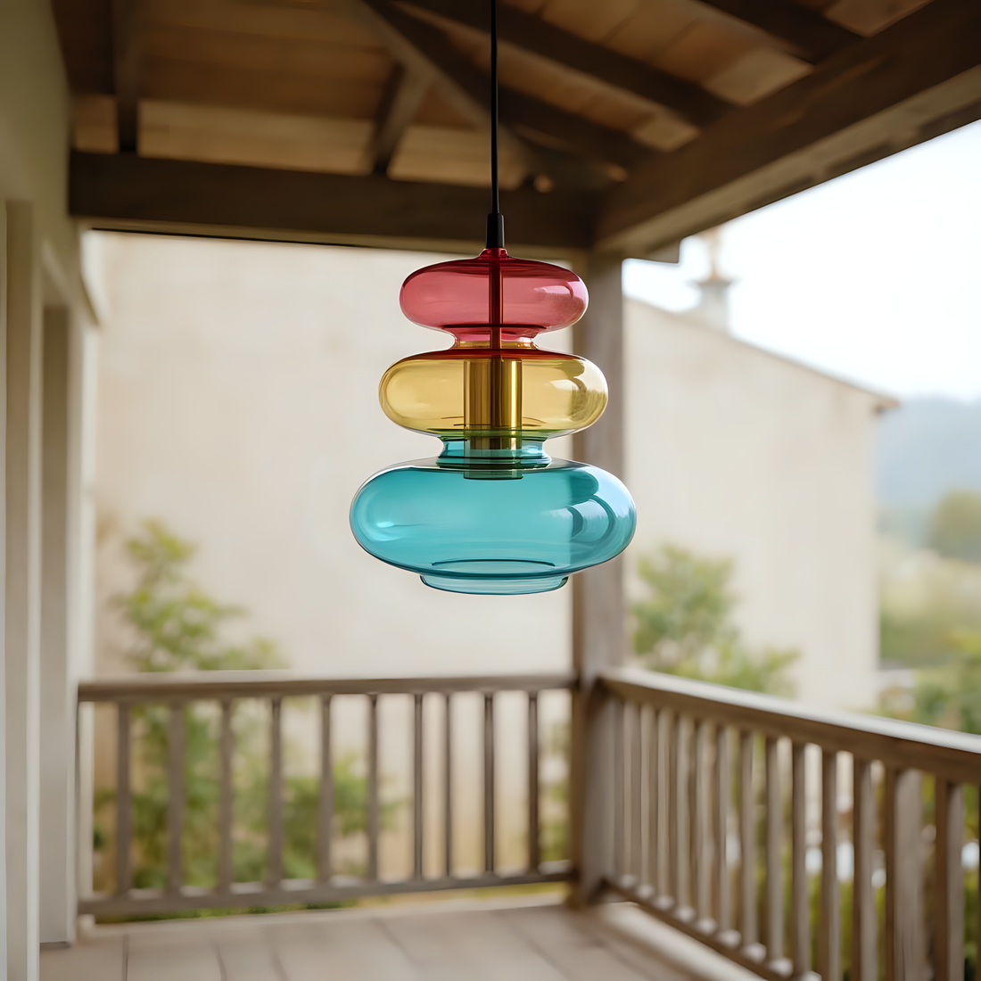 Hand Blown Glass Pendant Light