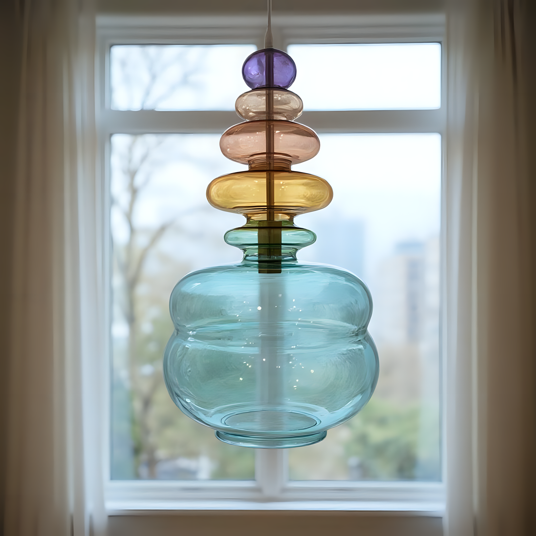 Hand Blown Glass Pendant Light
