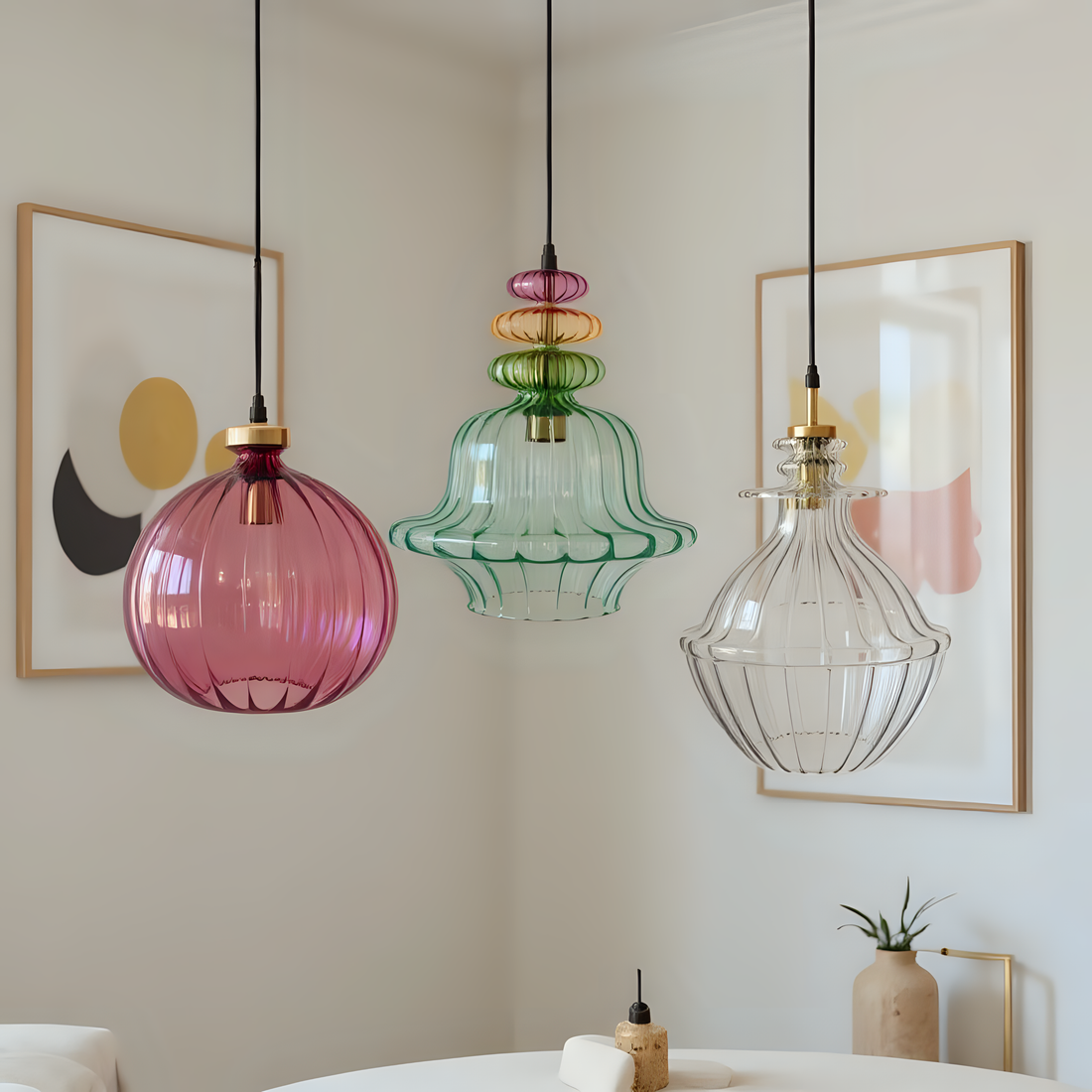 Hand Blown Glass Pendant Light