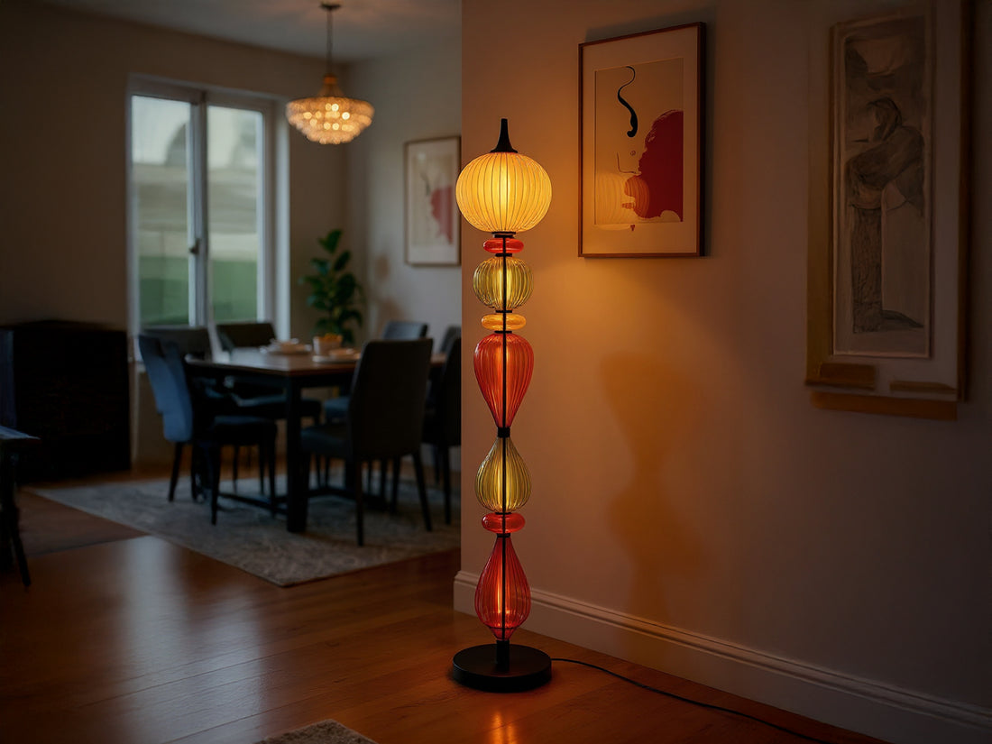 Handmade Glass Floor Lamp