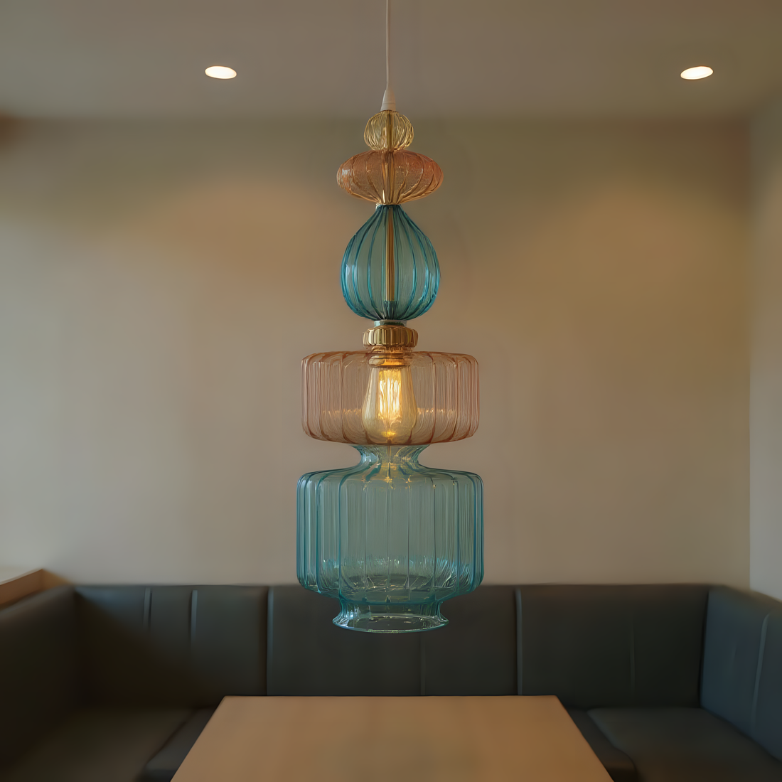 Hand Blown Glass Pendant Light