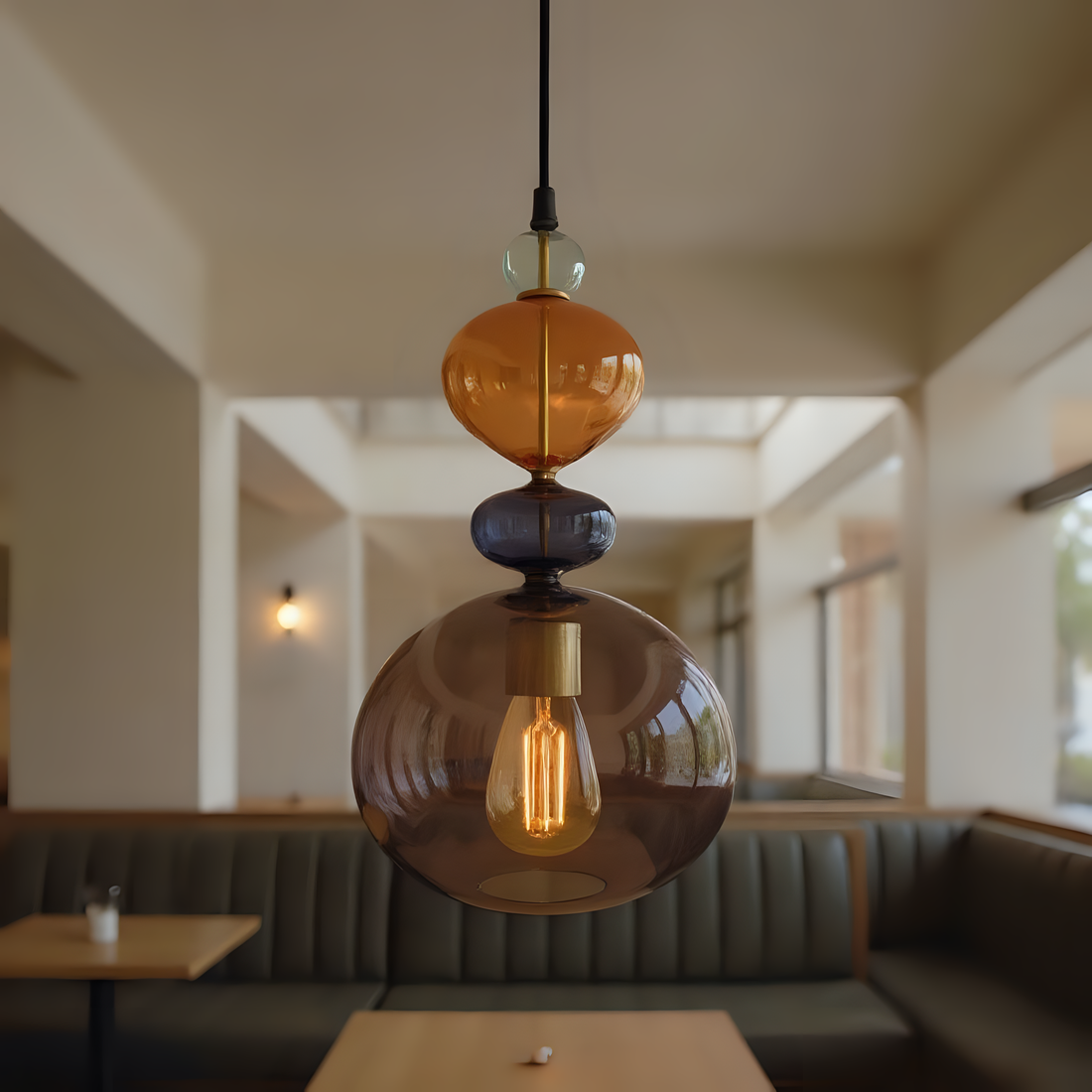 Hand Blown Glass Pendant Light