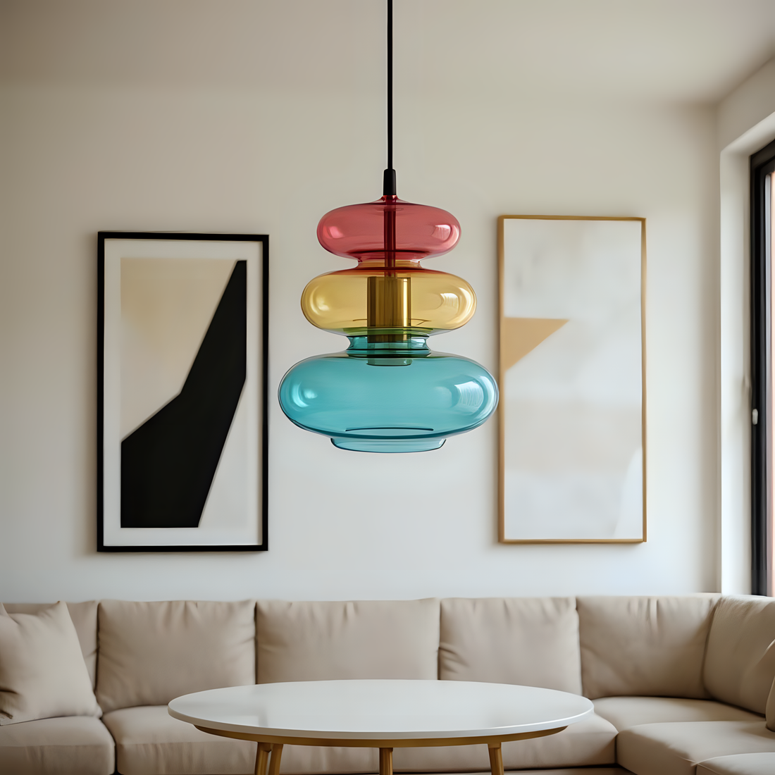 Hand Blown Glass Pendant Light