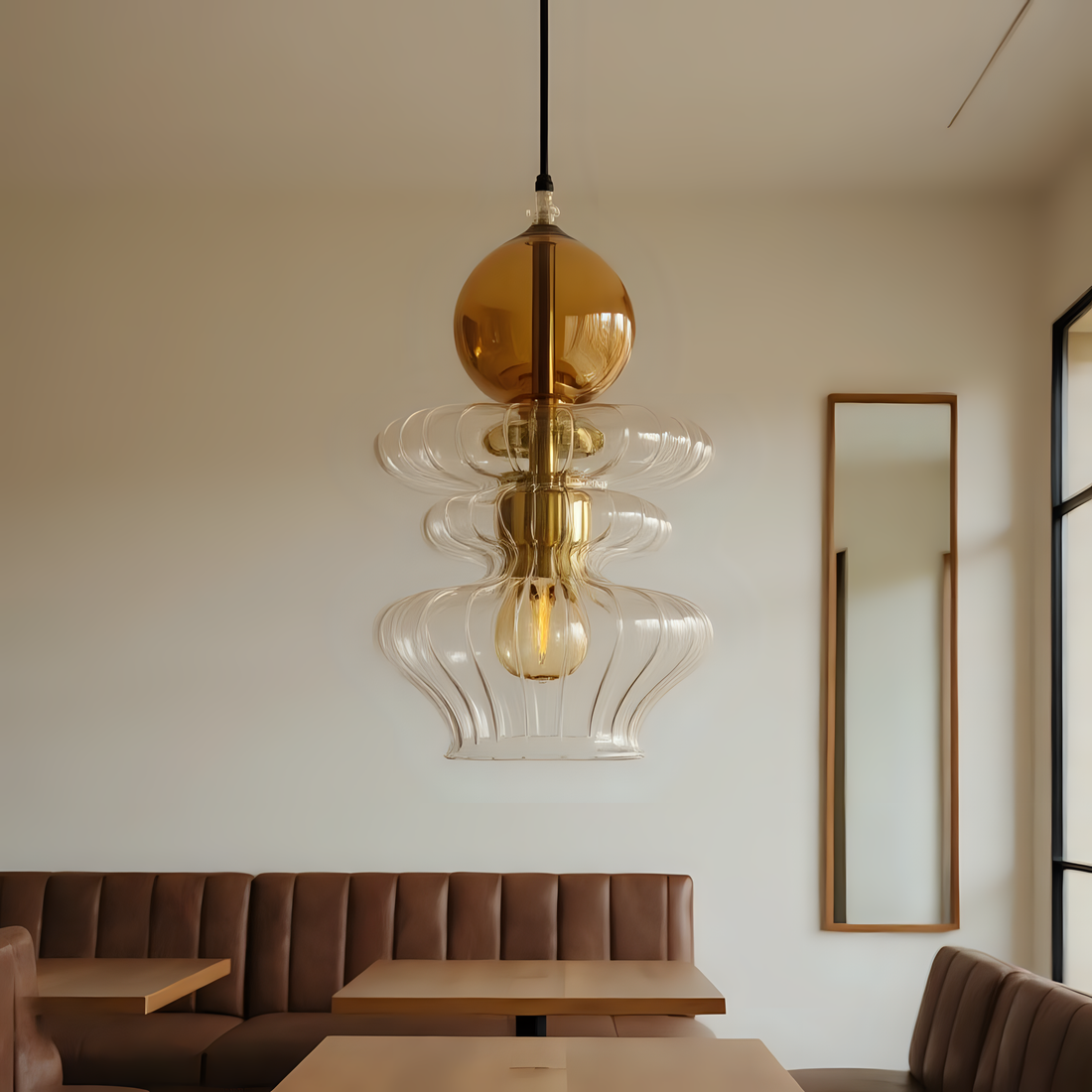 Custom Hand Blown Glass Pendant Light