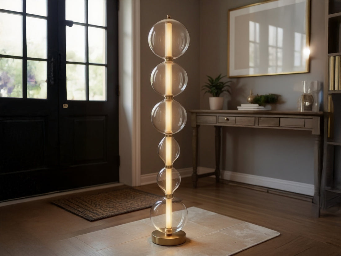 Customizable Handmade Glass Globe Floor Lamp