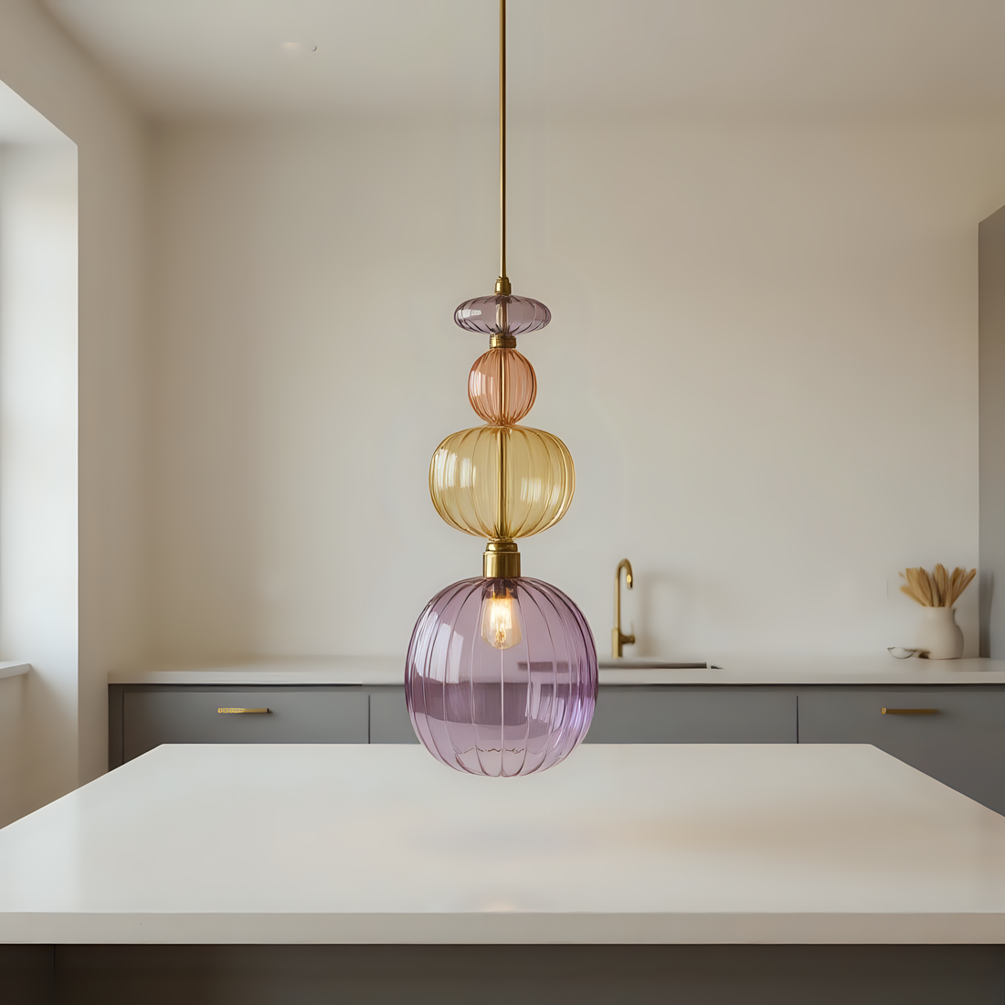 Hand Blown Glass Pendant Light