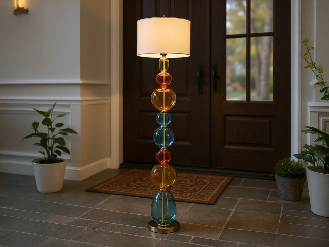 Handcrafted Modern Glass Floor Lamp