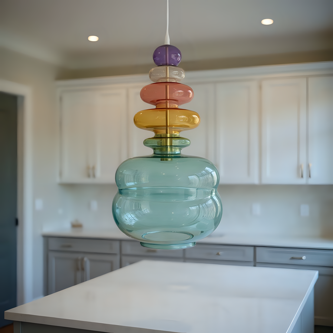 Hand Blown Glass Pendant Light