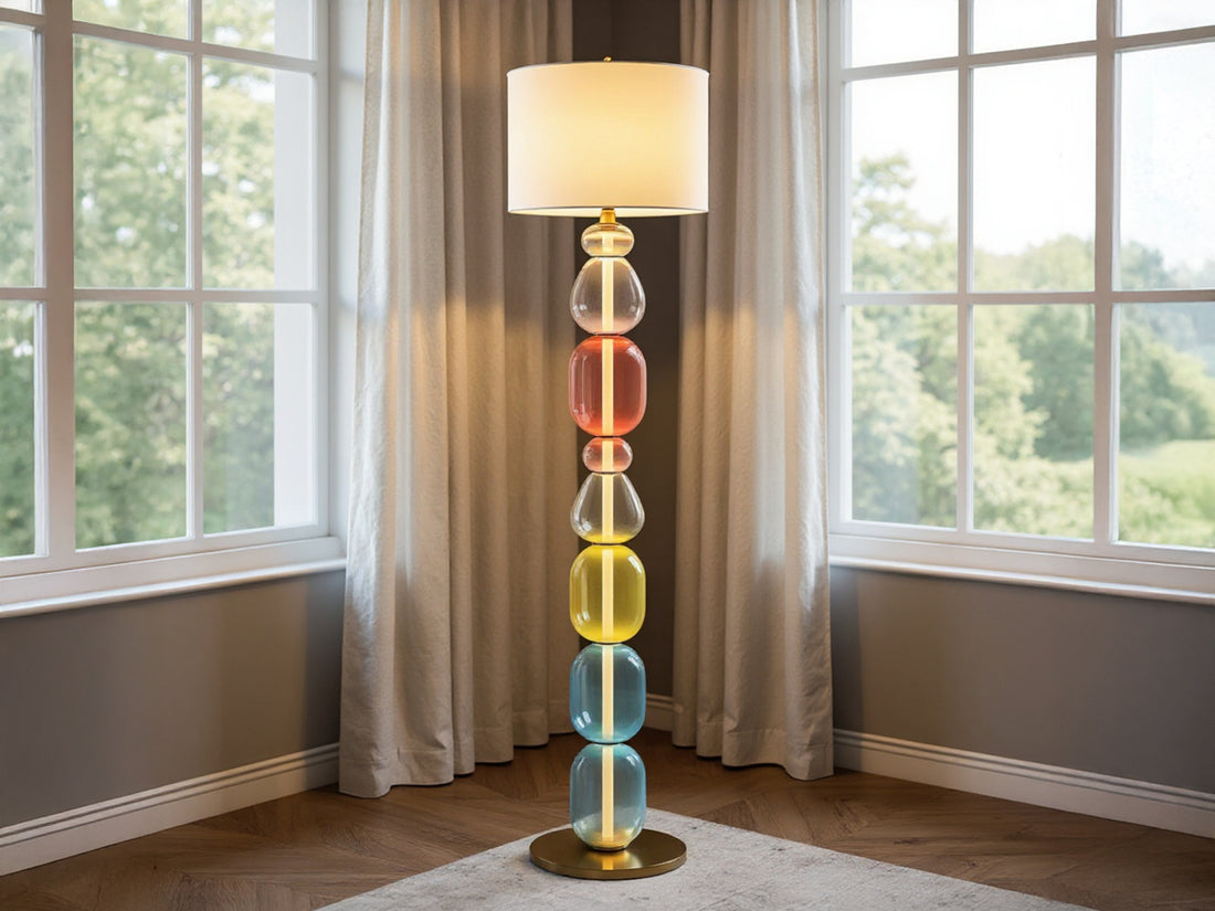 Handcrafted Modern Glass Floor Lamp
