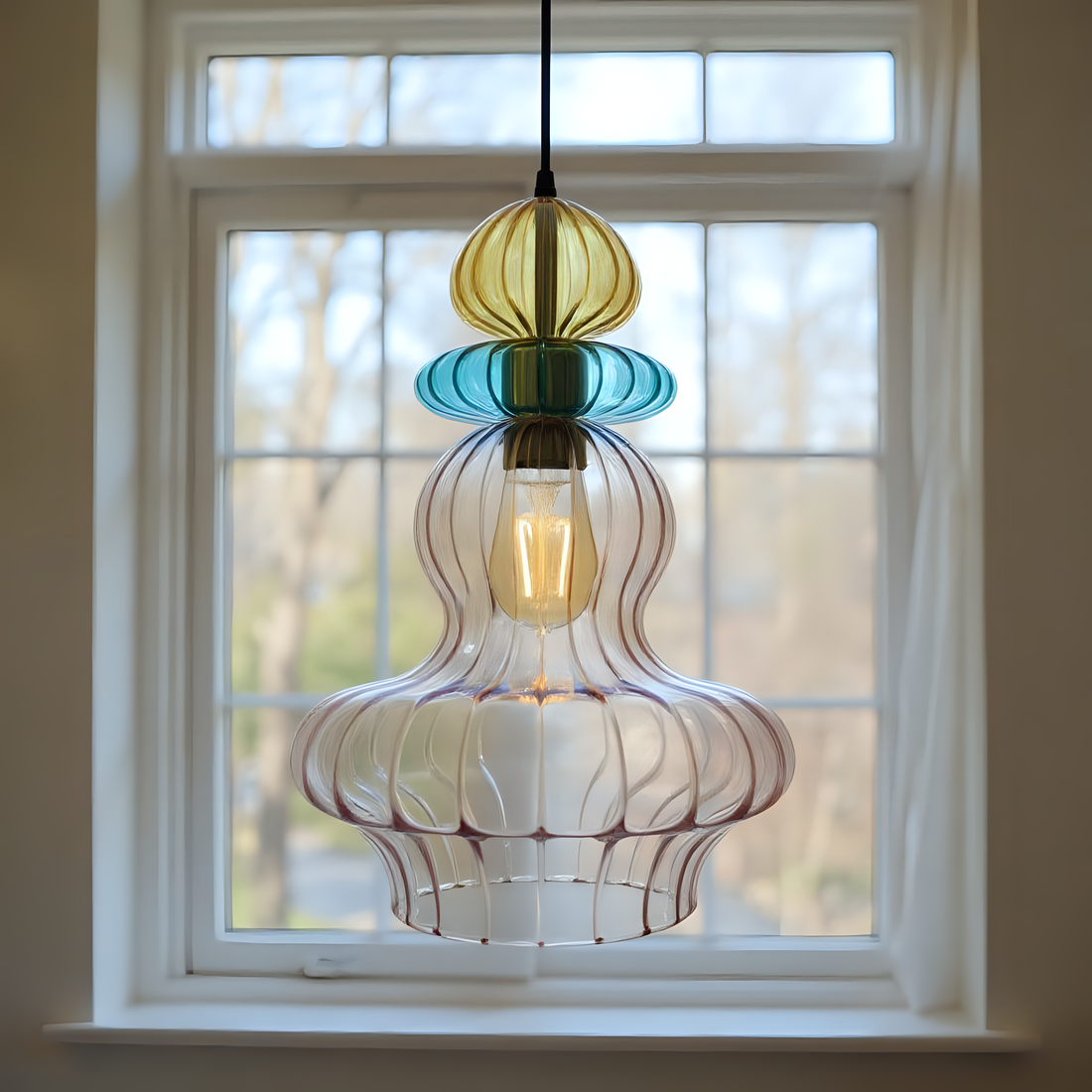 Hand Blown Glass Pendant Light