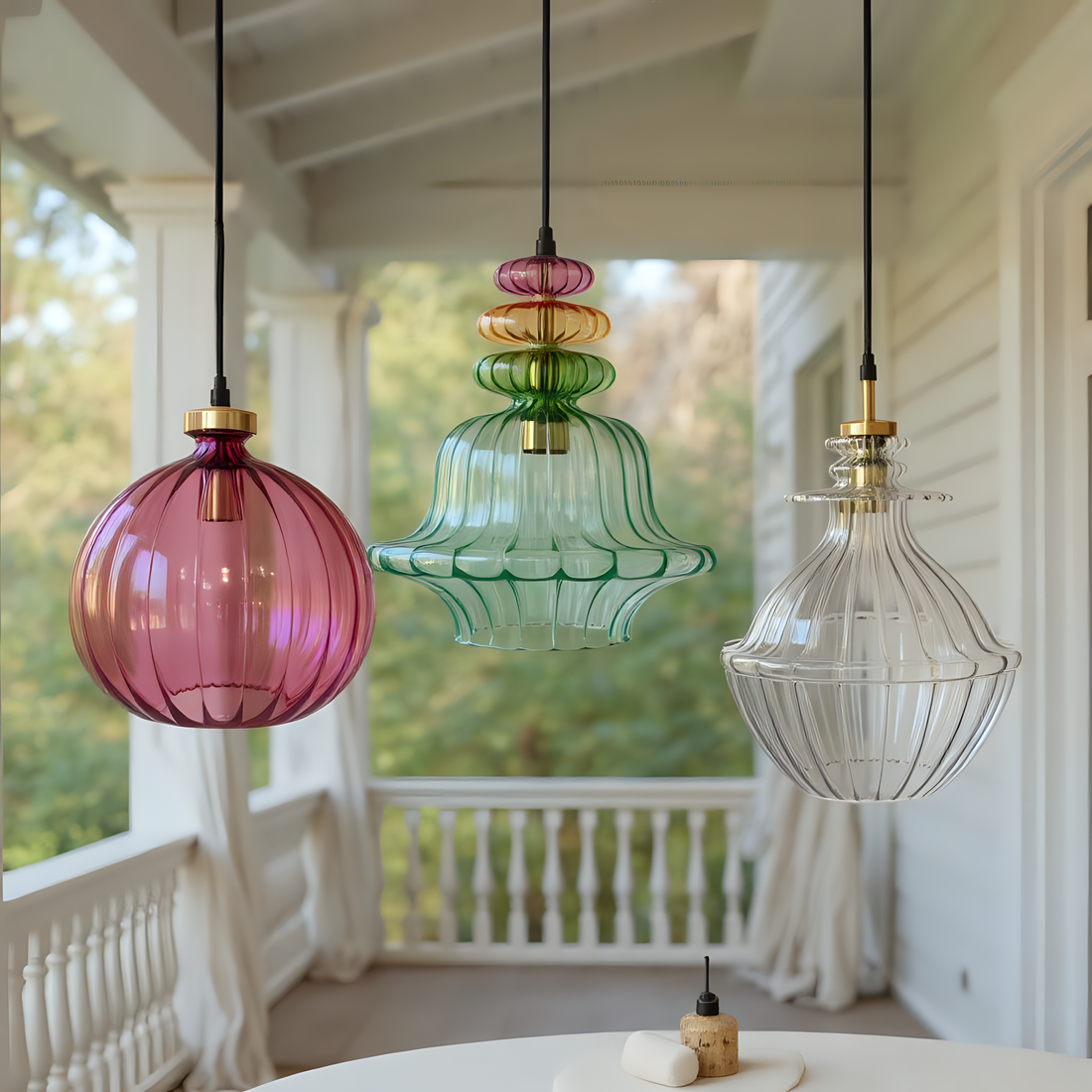 Hand Blown Glass Pendant Light
