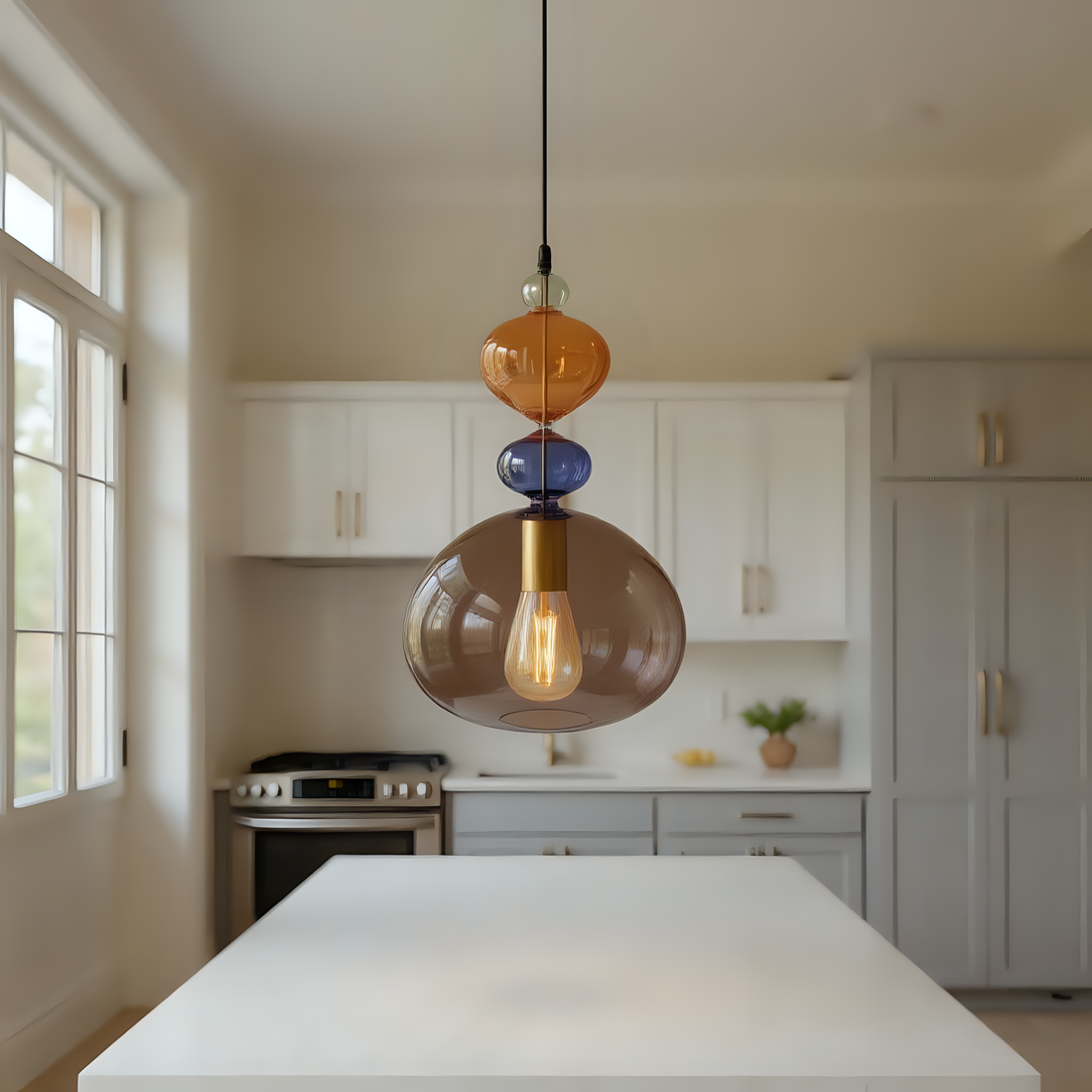 Hand Blown Glass Pendant Light