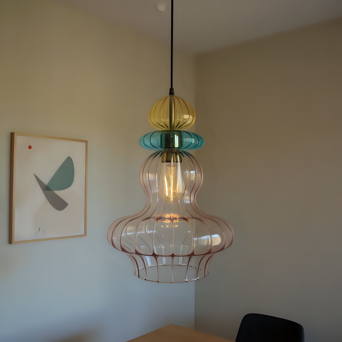 Hand Blown Glass Pendant Light
