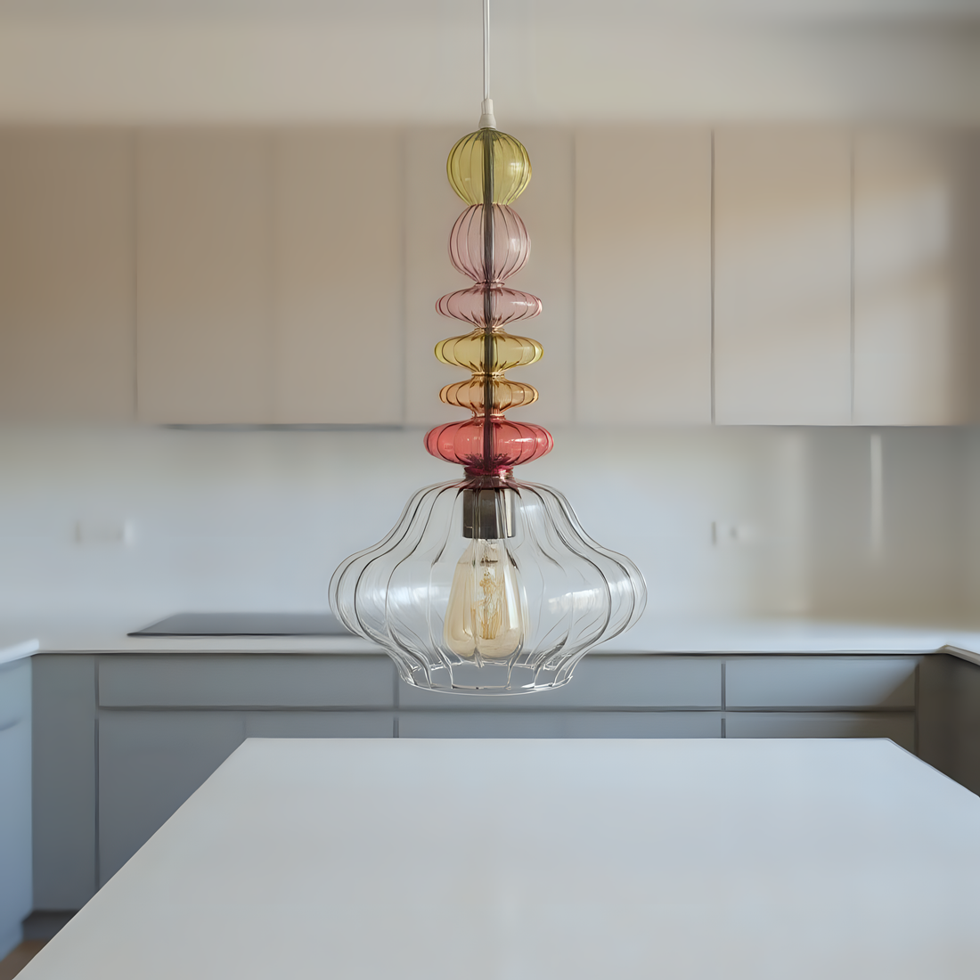 Hand Blown Glass Pendant Light