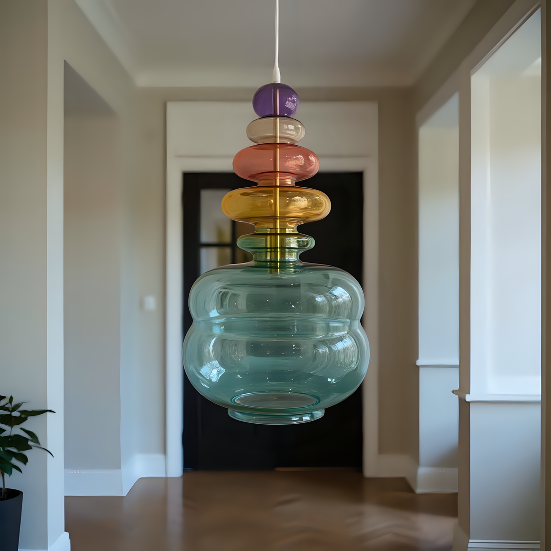 Hand Blown Glass Pendant Light