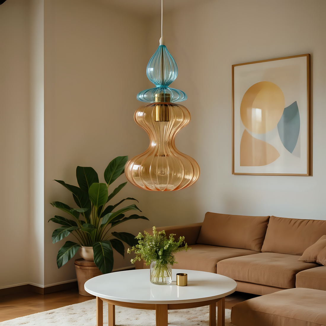 Hand Blown Glass Pendant Light