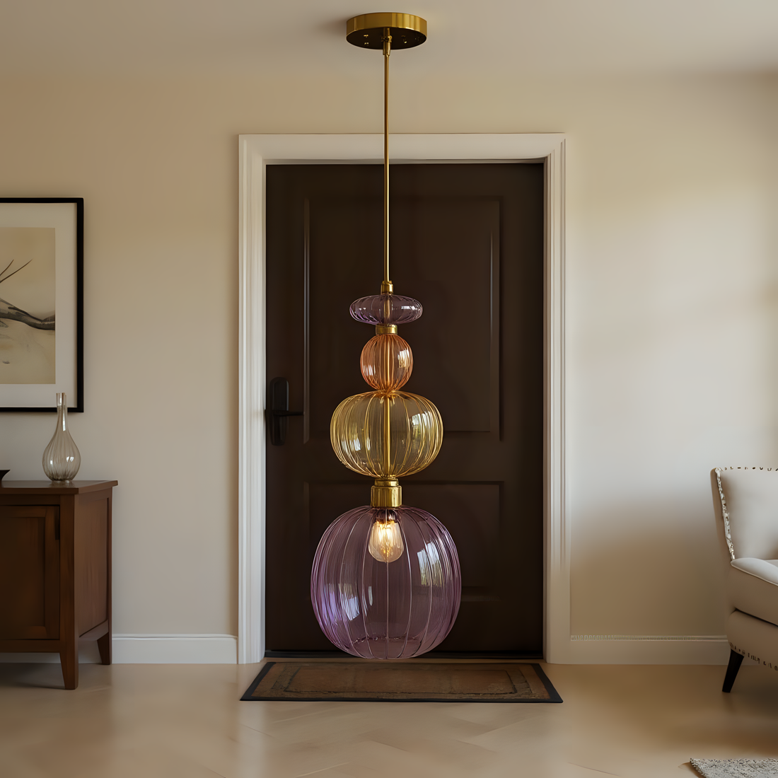 Hand Blown Glass Pendant Light
