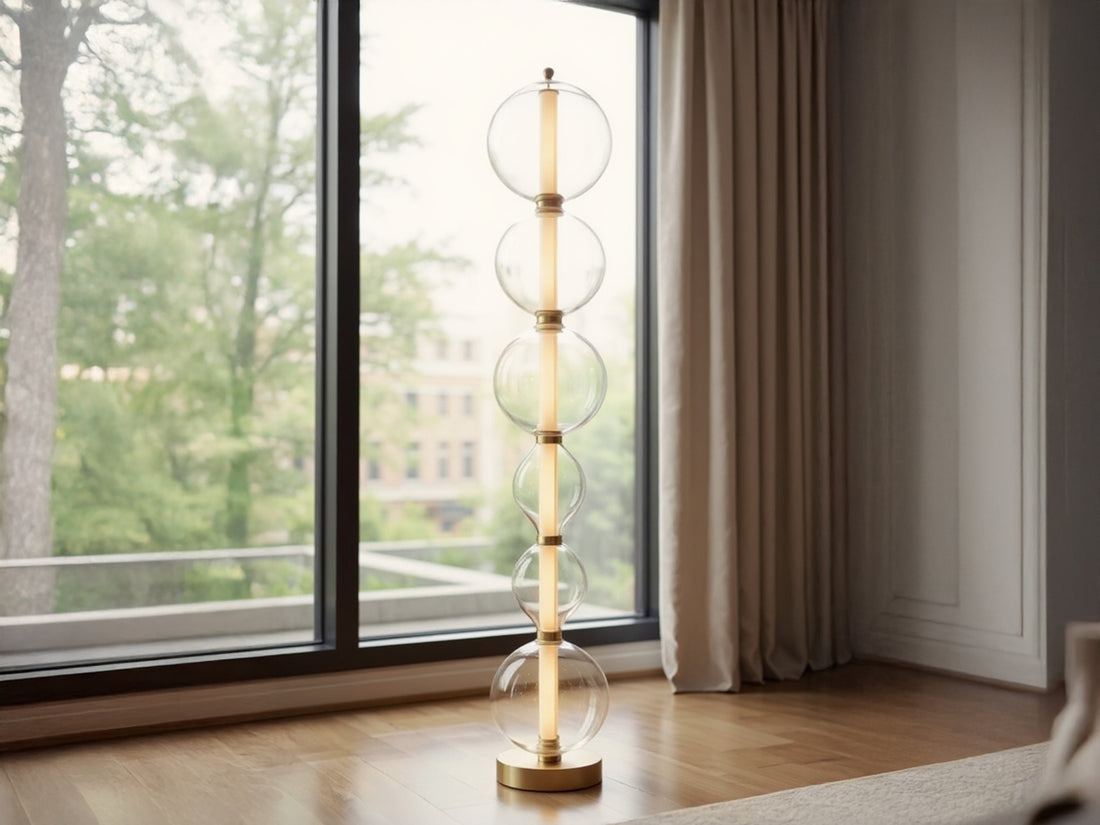 Customizable Handmade Glass Globe Floor Lamp