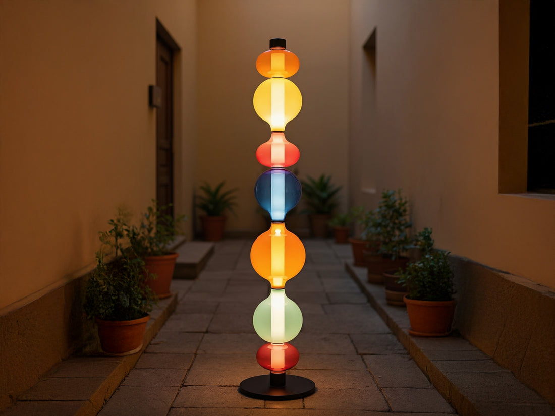 Glass Floor Lamp Unique Tall Standing Lamp