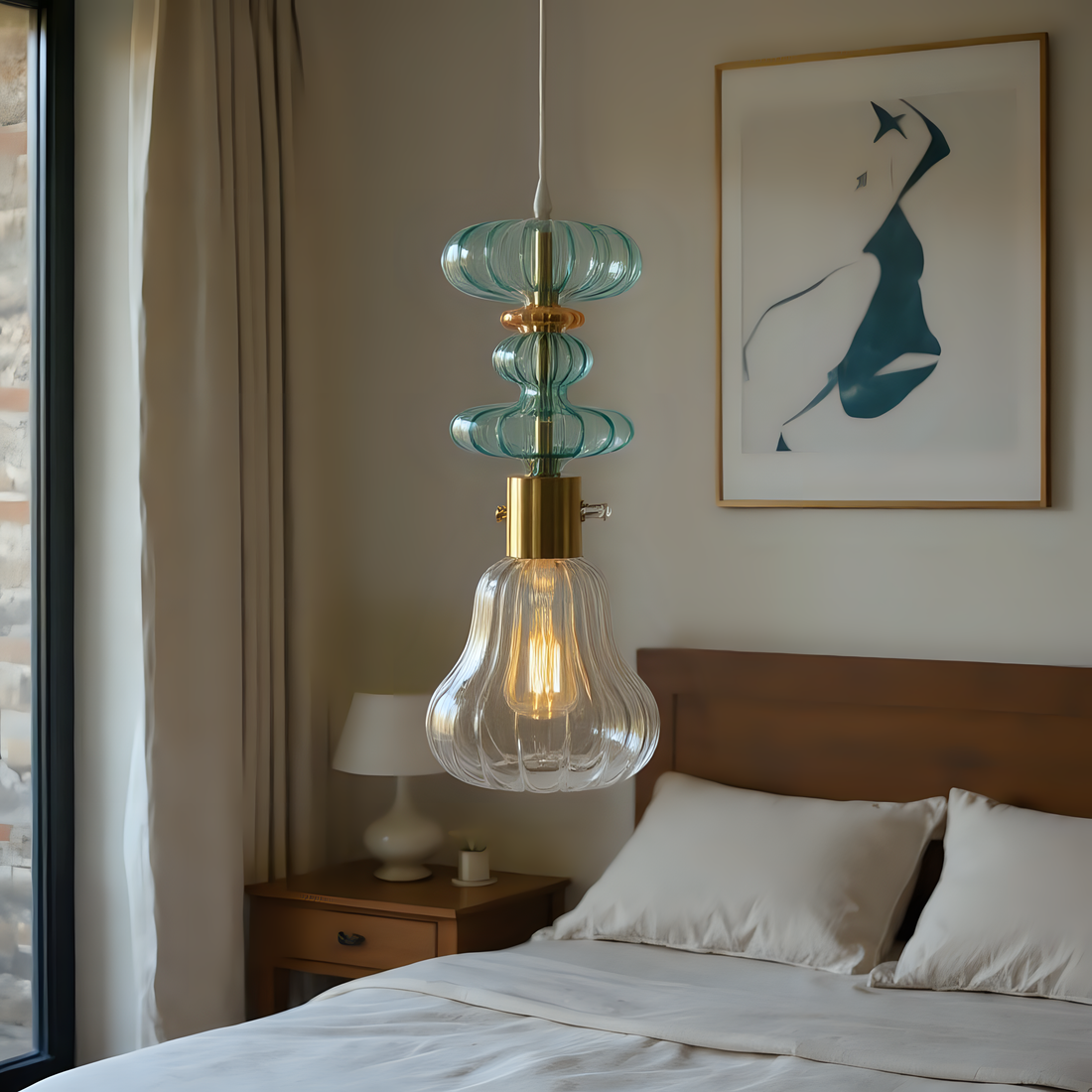 Hand Blown Glass Pendant Light