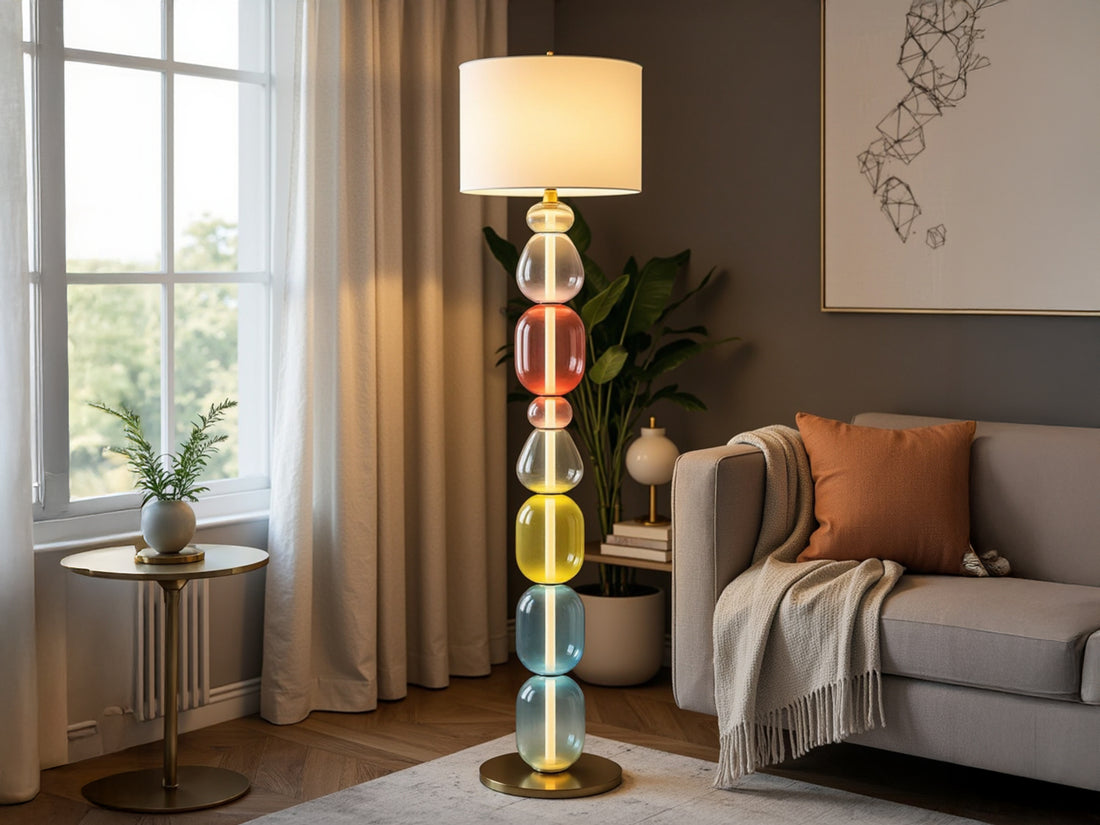 Handcrafted Modern Glass Floor Lamp