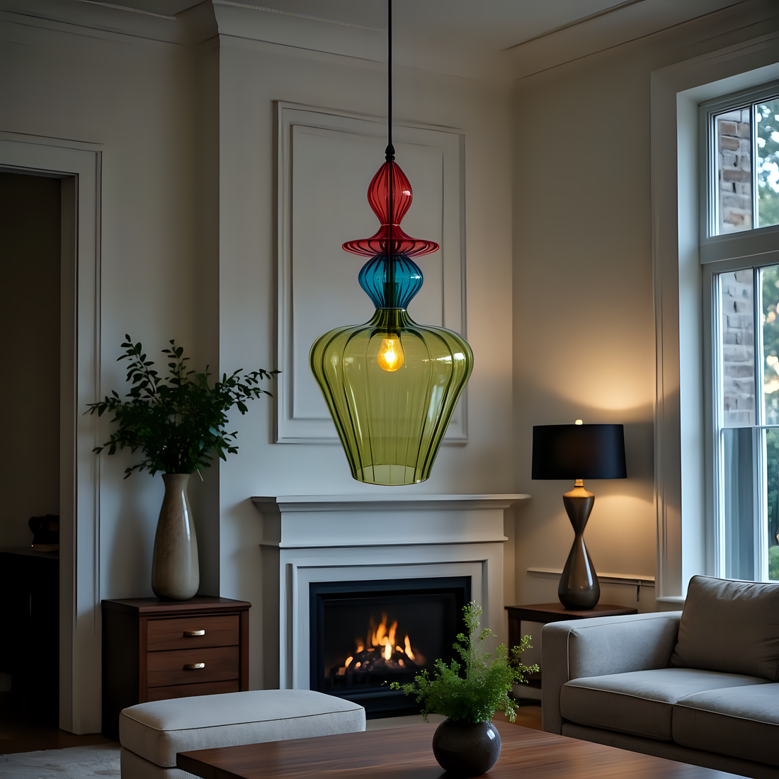 Luxury Blown Glass Pendant Light
