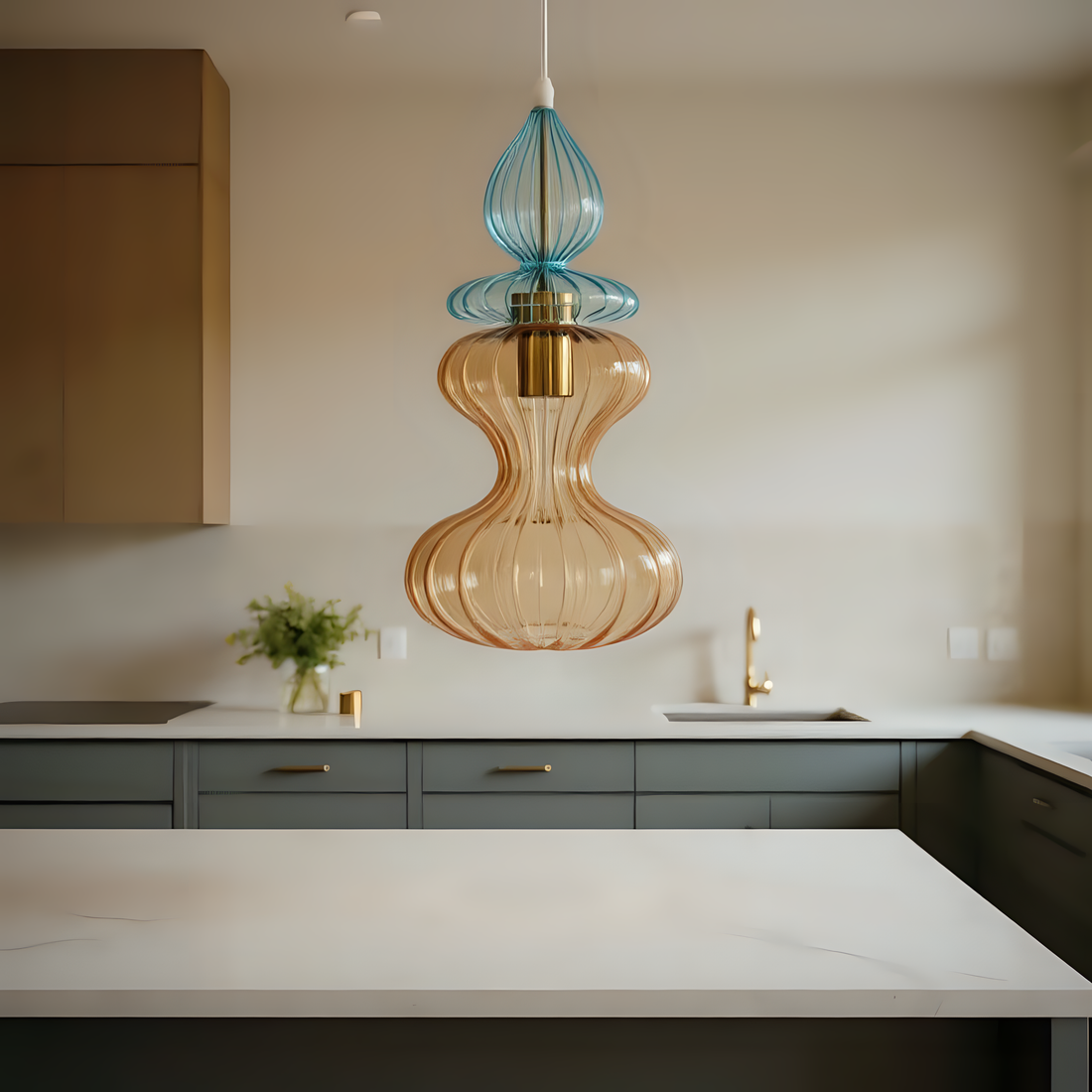 Hand Blown Glass Pendant Light