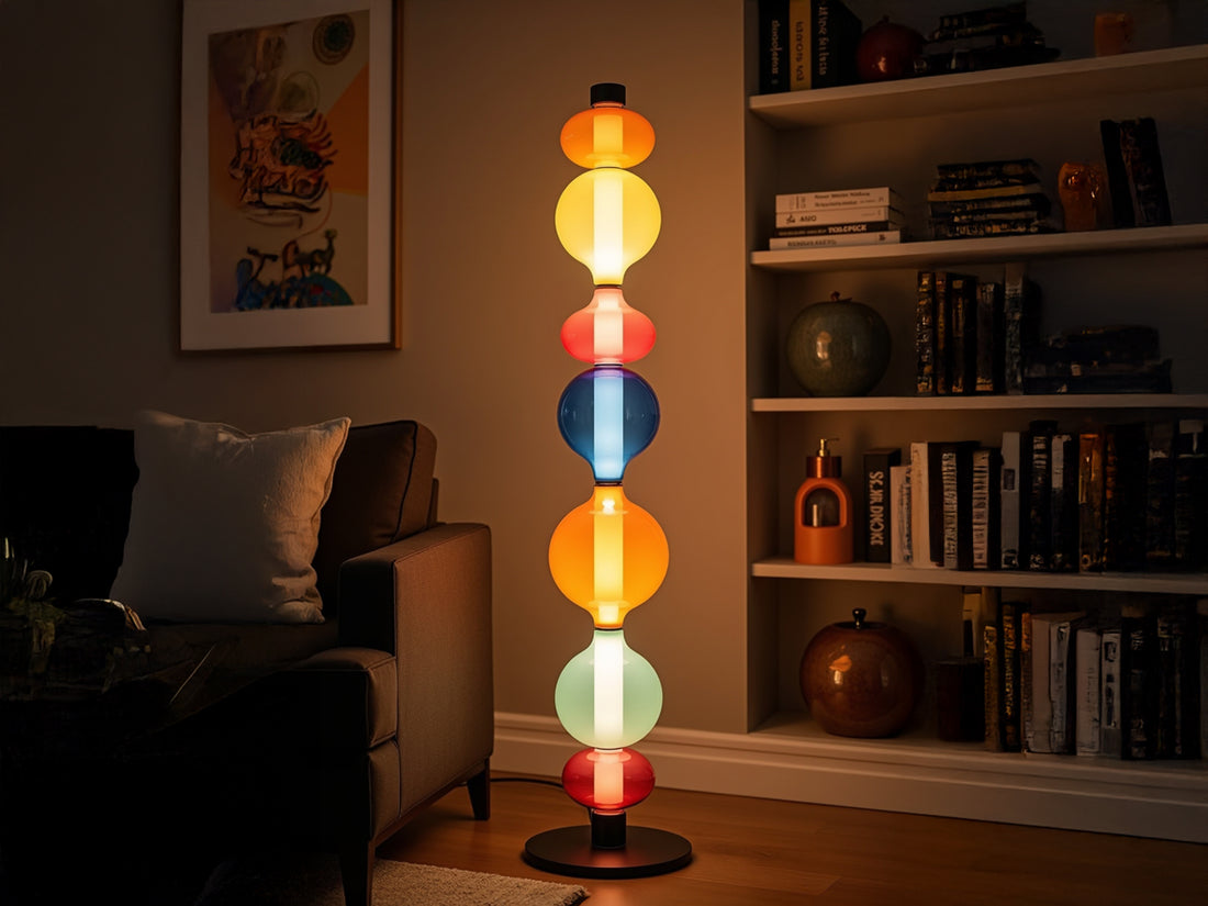 Glass Floor Lamp Unique Tall Standing Lamp