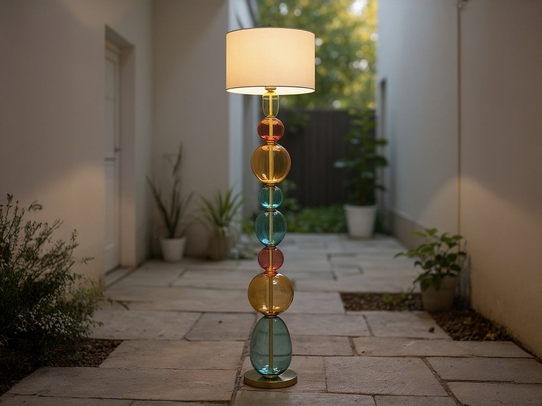 Handcrafted Modern Glass Floor Lamp