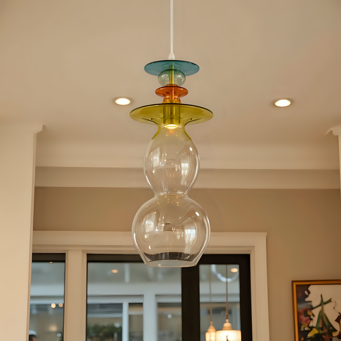 Hand Blown Glass Pendant Light