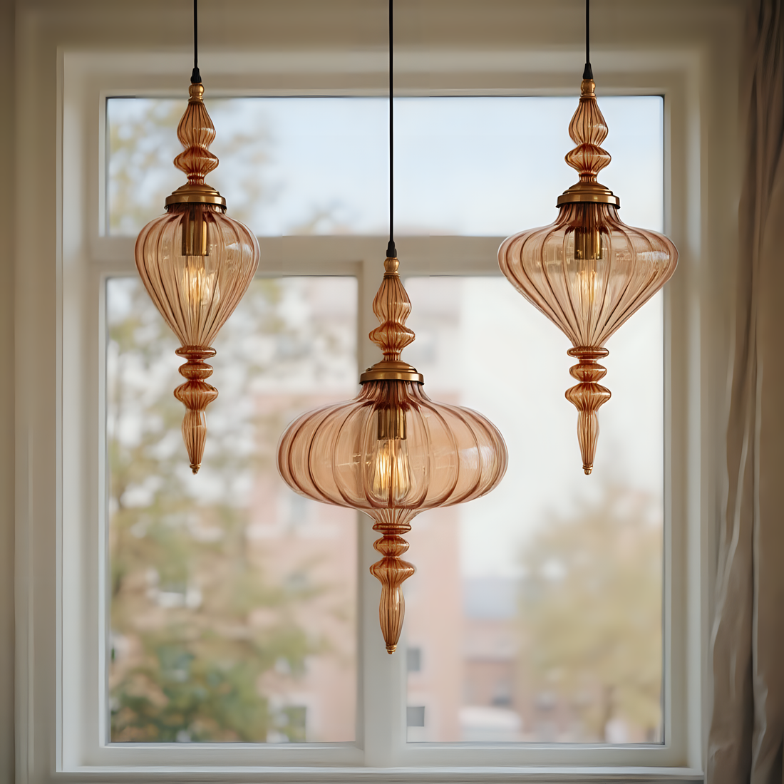 Hand Blown Glass Pendant Light
