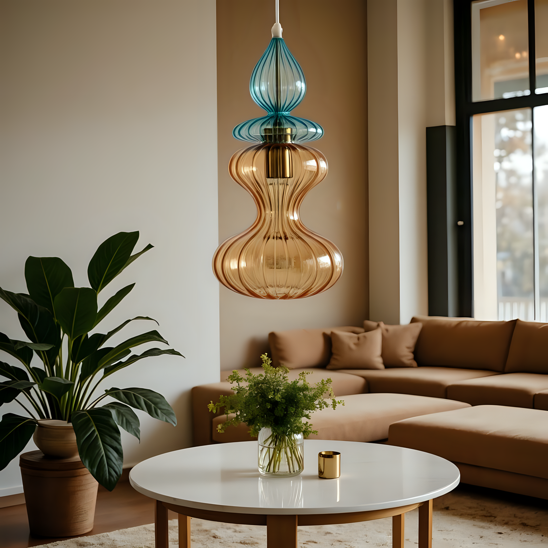 Hand Blown Glass Pendant Light