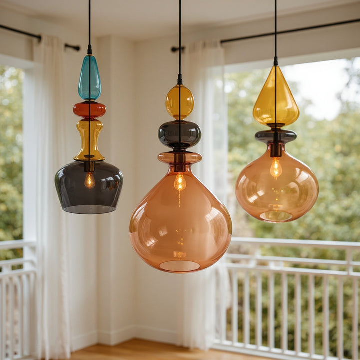 Customizable Blown Glass Pendant Light