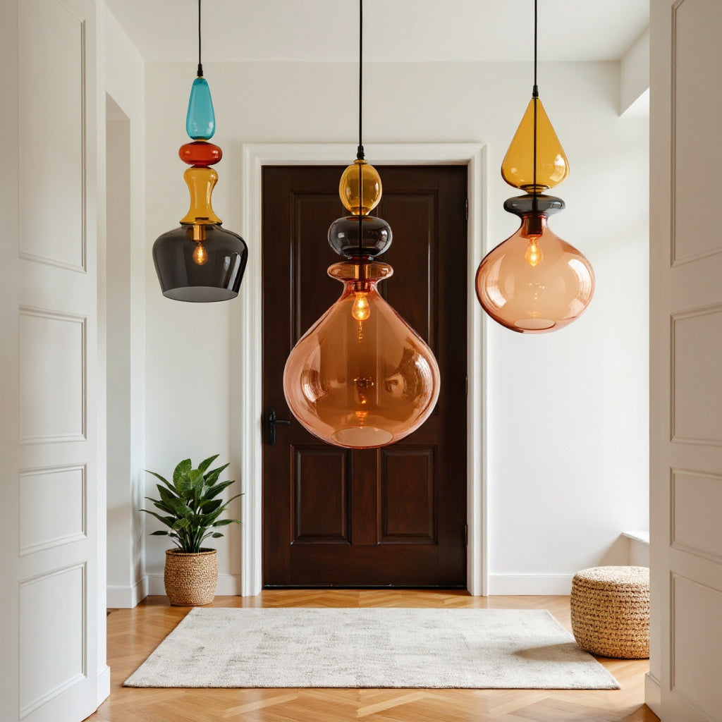 Customizable Blown Glass Pendant Light