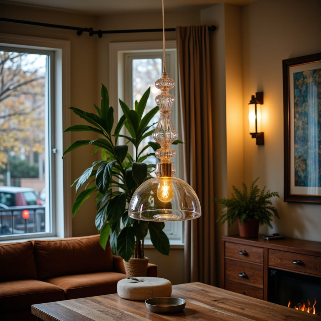 Blown Glass Pendant Light
