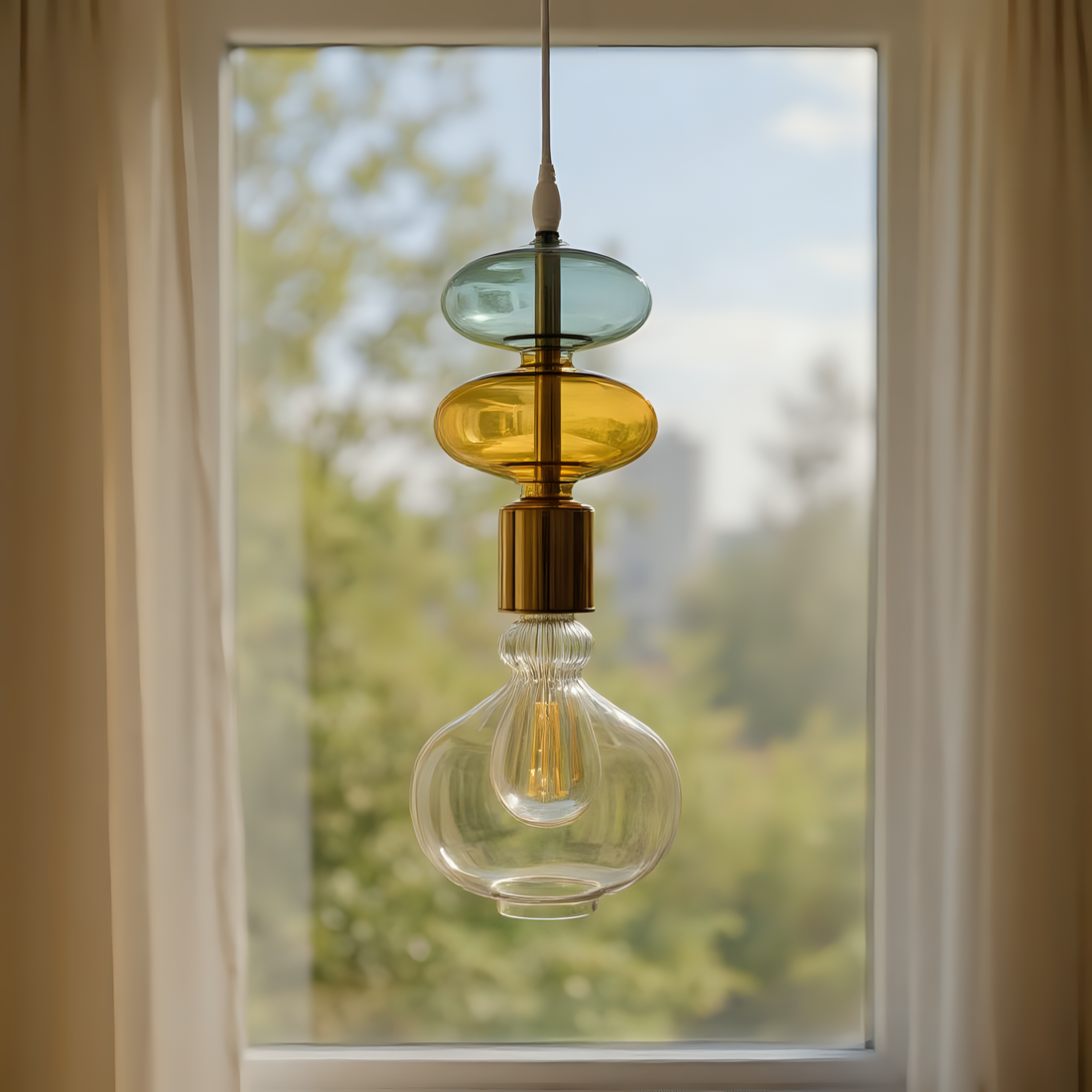 Blown Glass Pendant Light