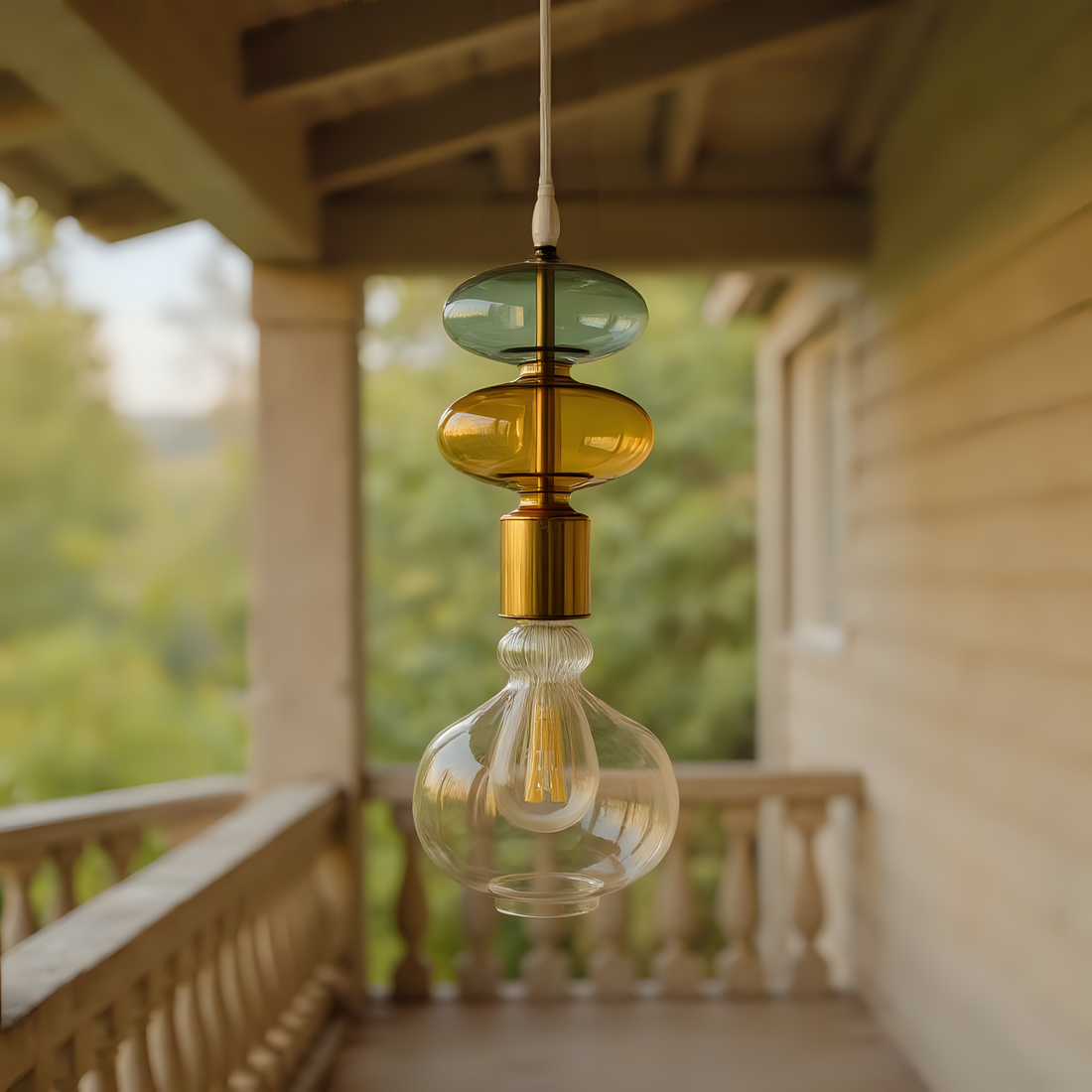 Blown Glass Pendant Light