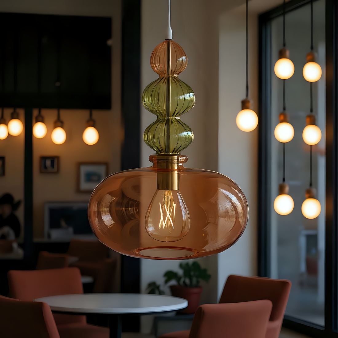 Blown Glass Pendant Light