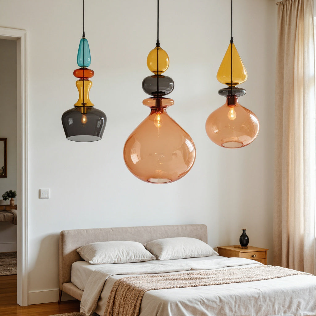 Customizable Blown Glass Pendant Light