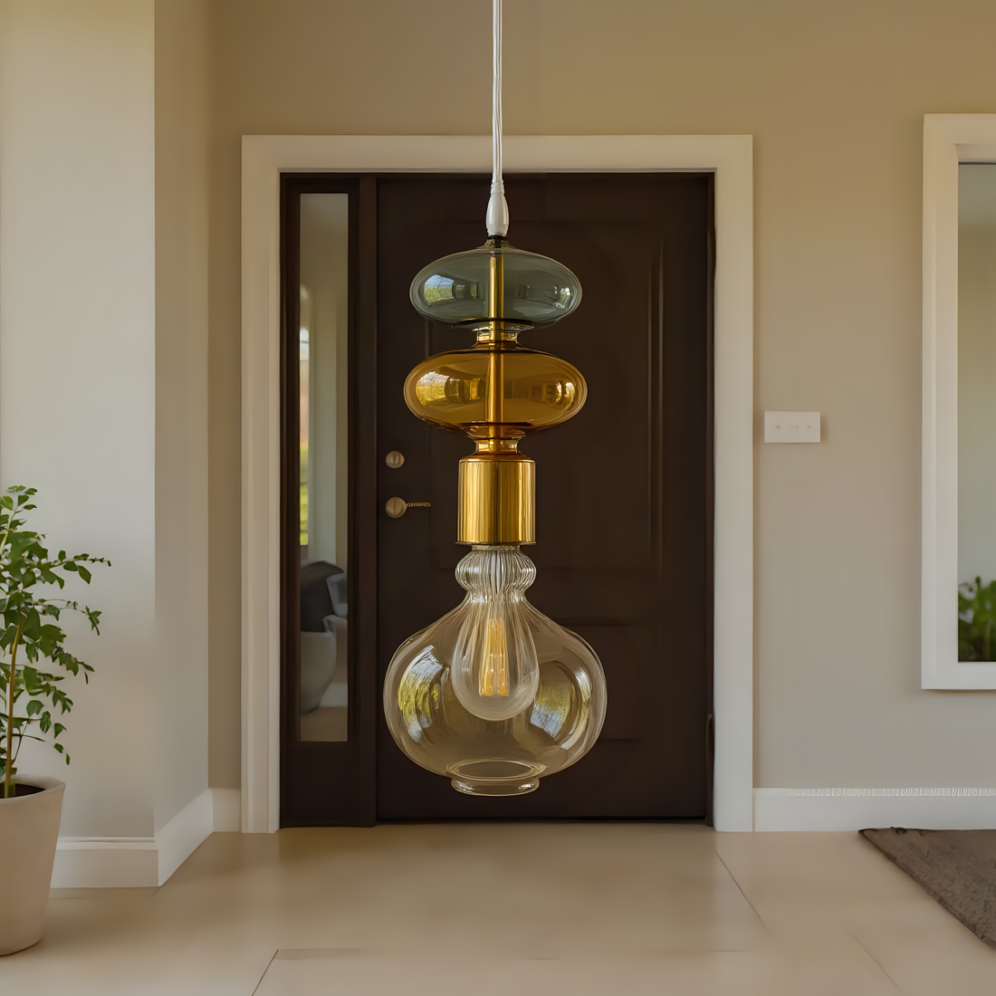 Blown Glass Pendant Light