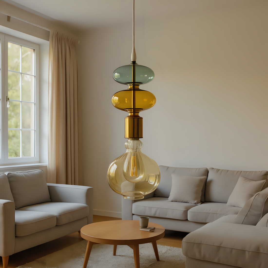 Blown Glass Pendant Light
