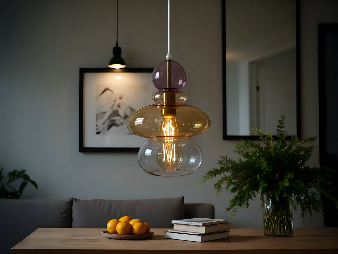 Handmade Blown Glass Pendant Light