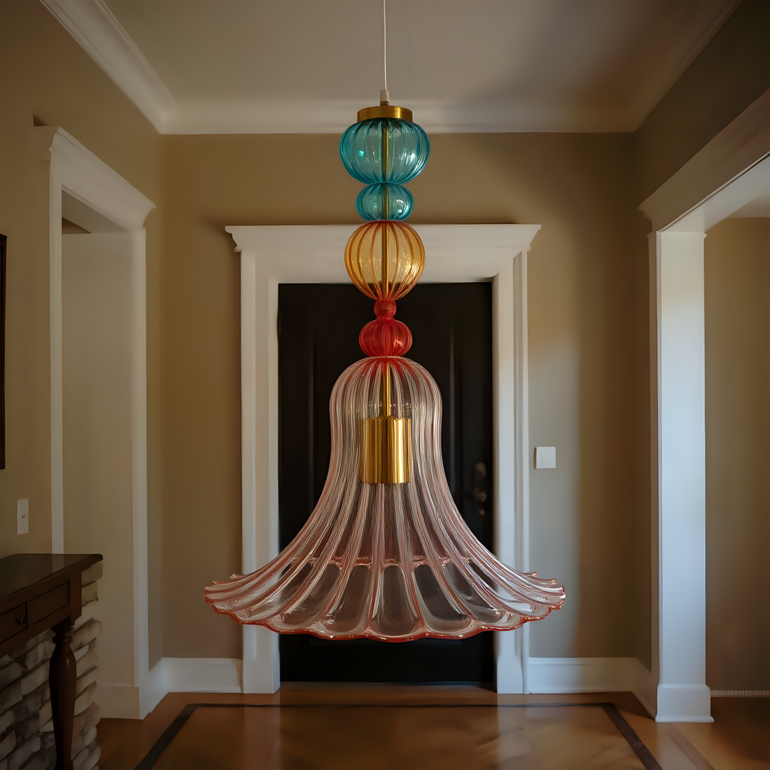 Colorful Blown Glass Pendant Light