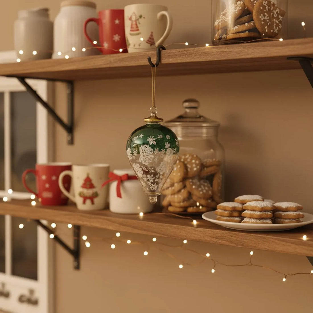 Blown glass Christmas ornament