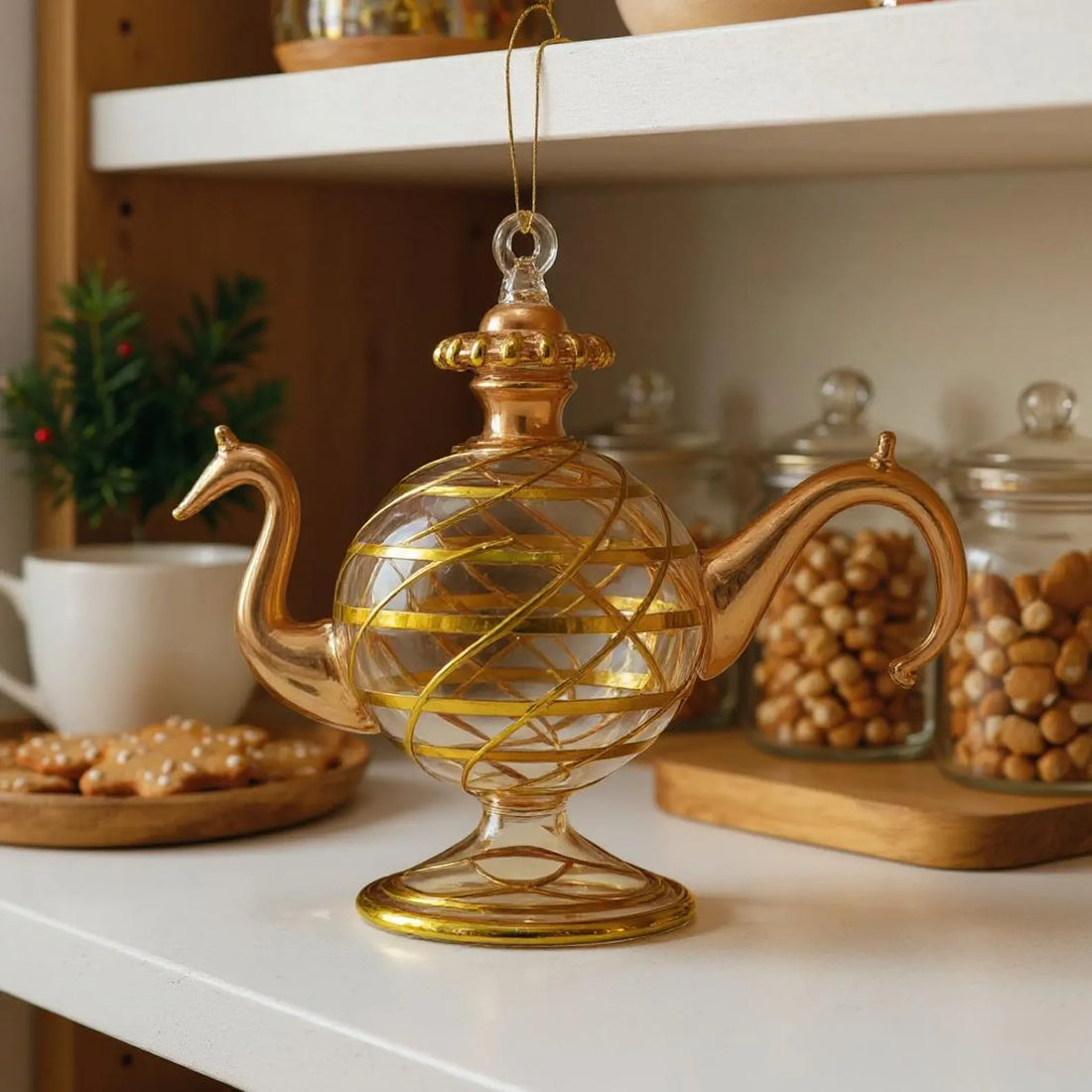 Blown glass Christmas ornament