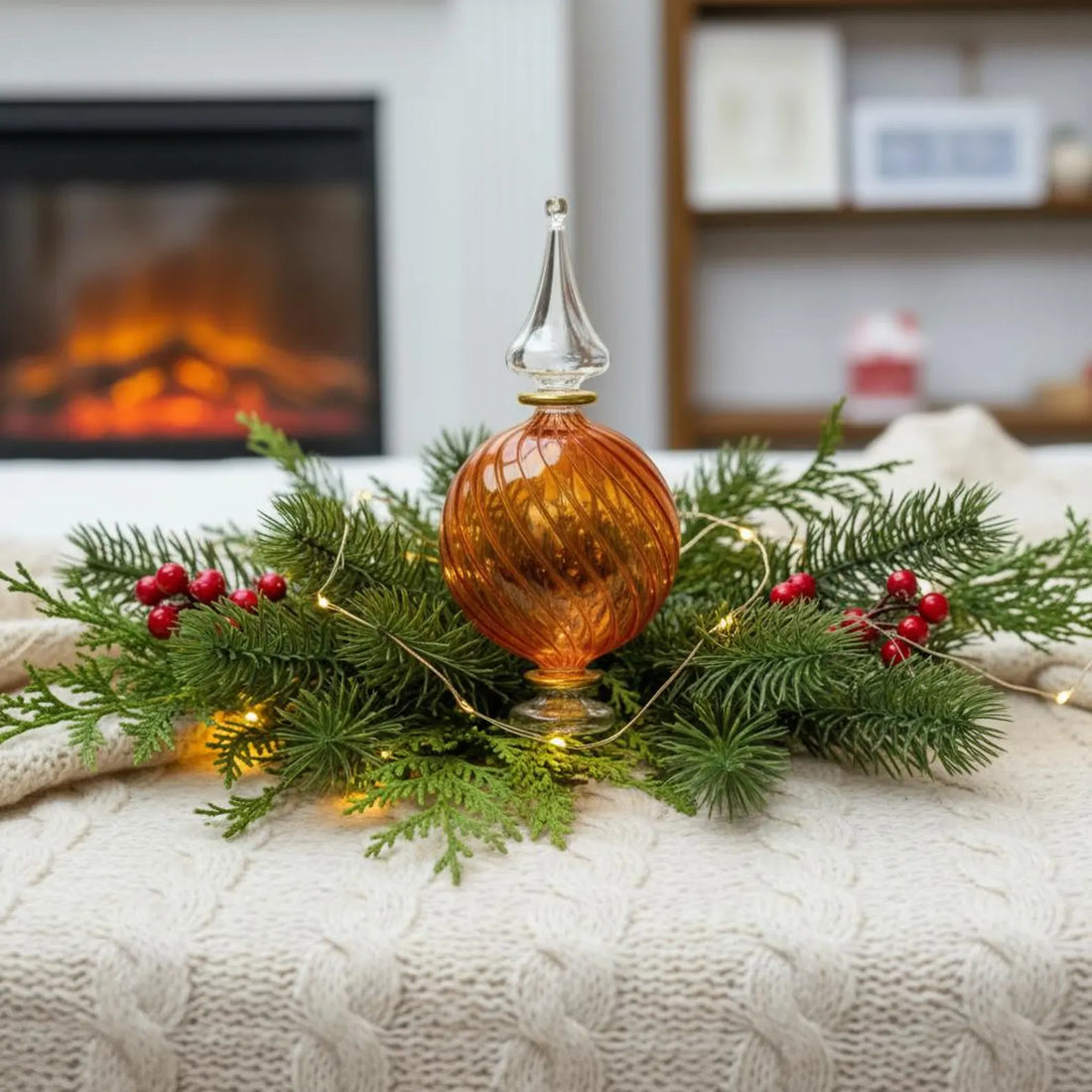 Handmade glass Christmas ornament