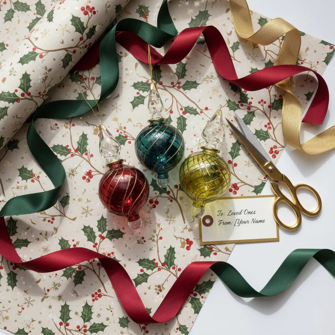 Handmade glass Christmas ornament