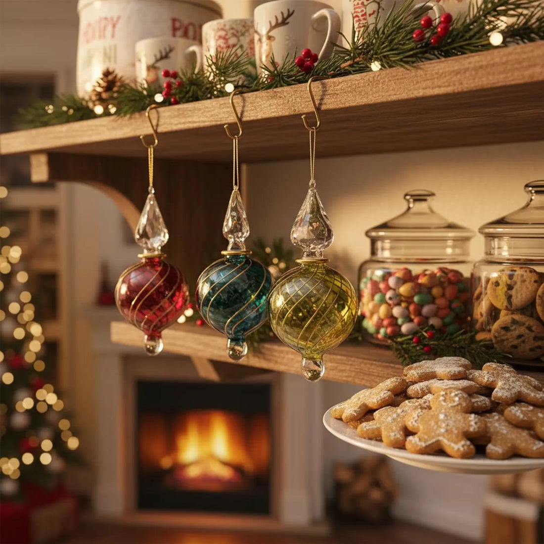 Handmade glass Christmas ornament